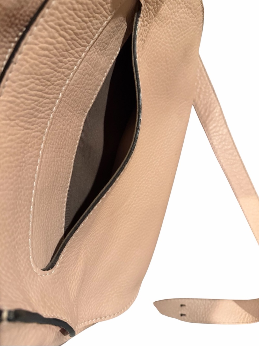 Chloe Medium Marcie Soft Pink Leather Crossbody Saddle Bag - Picture 8 of 10